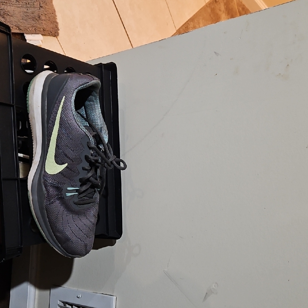 Nike Charcoal and Lime Sneakers